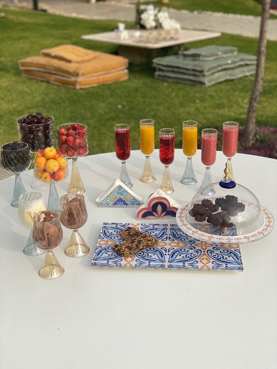 Acrylic 2 Layer Platter - Positano Collection