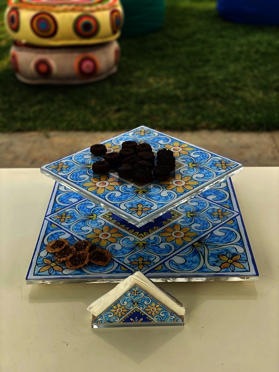 Acrylic Napkin Holder Triangle Shaped - Positano Collection