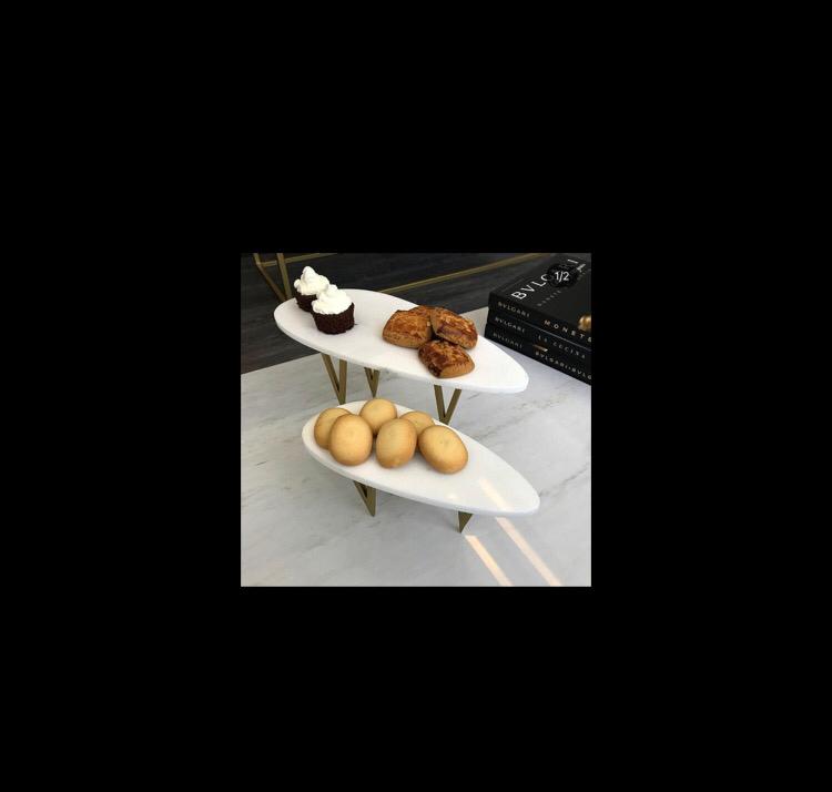 Marble Stand Egg Shape - Arabesque Collection