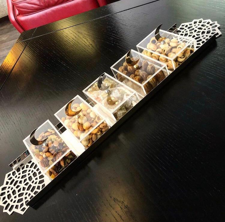 Slim Metal Tray - Arabesque Collection