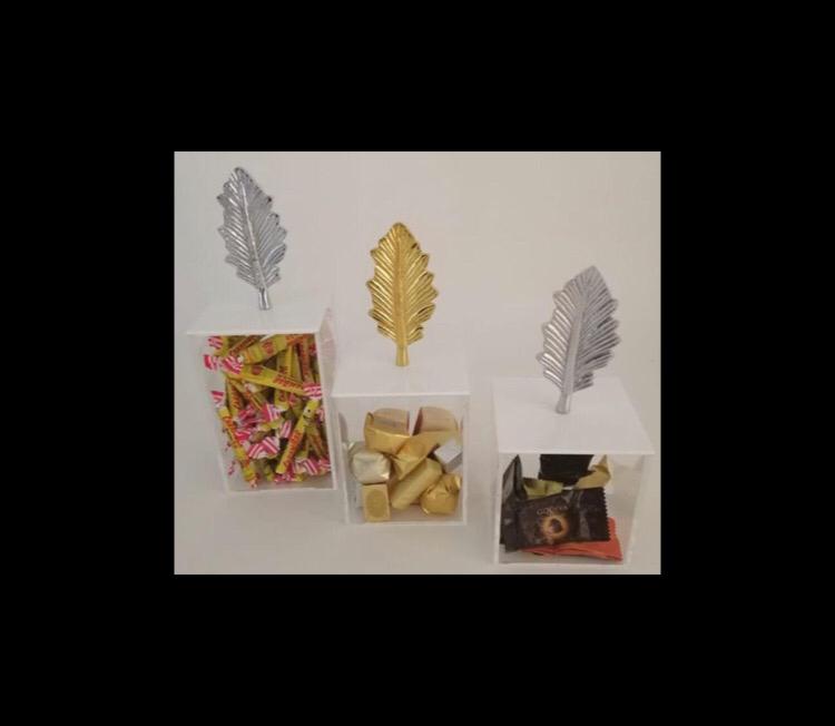 Acrylic Box with Marble Cover - Feather Collection