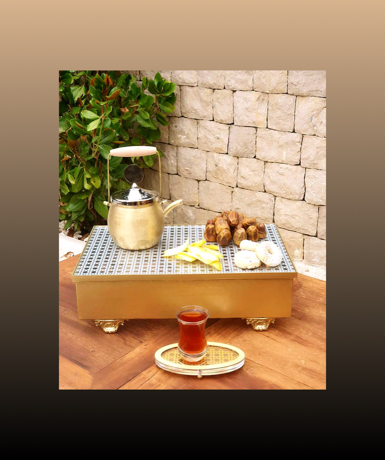 Metal Rectangle Khayzaran Platter - Khayzaran Collection