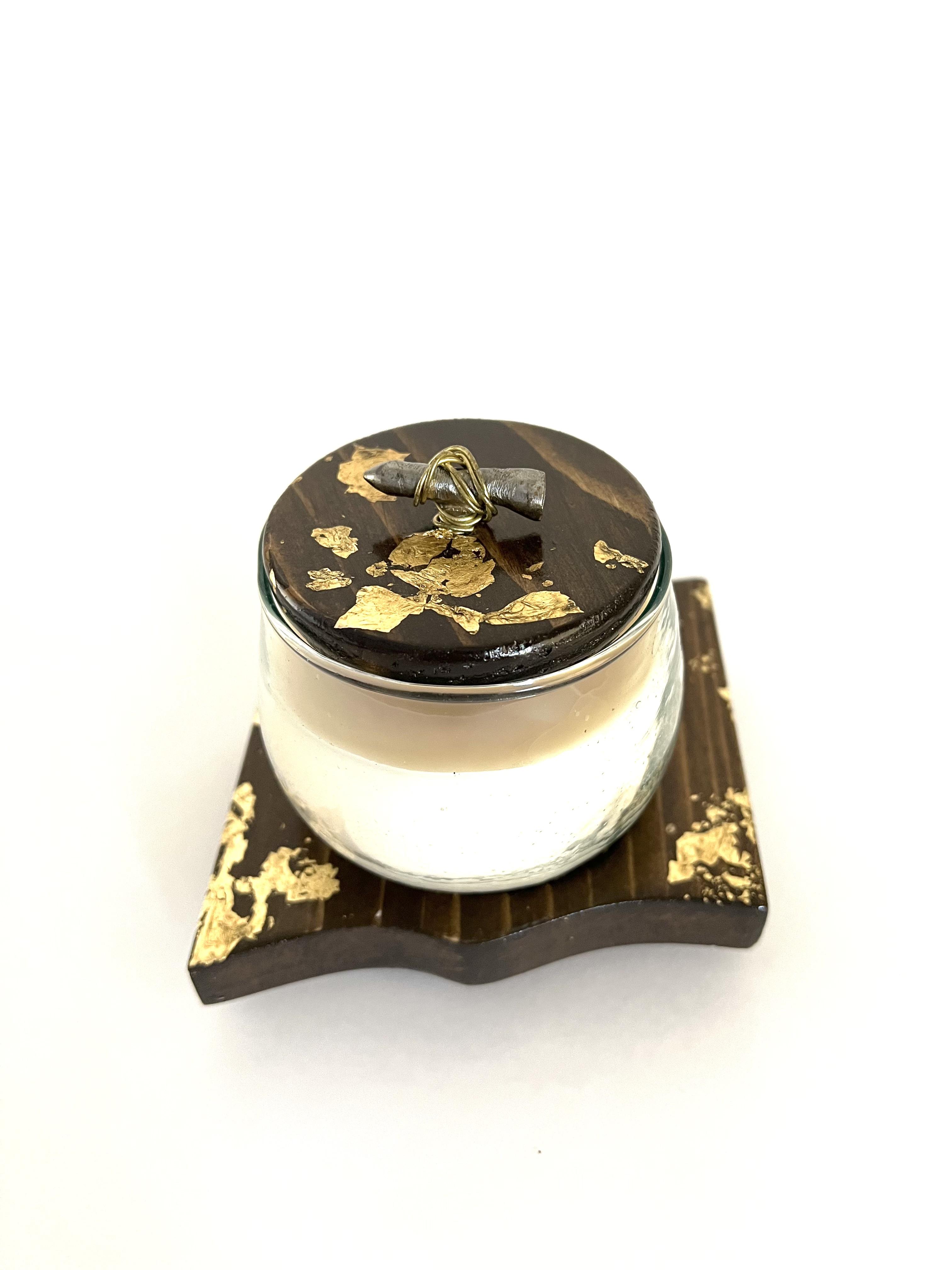 Scented Candle Holder - Amber Gold Collection