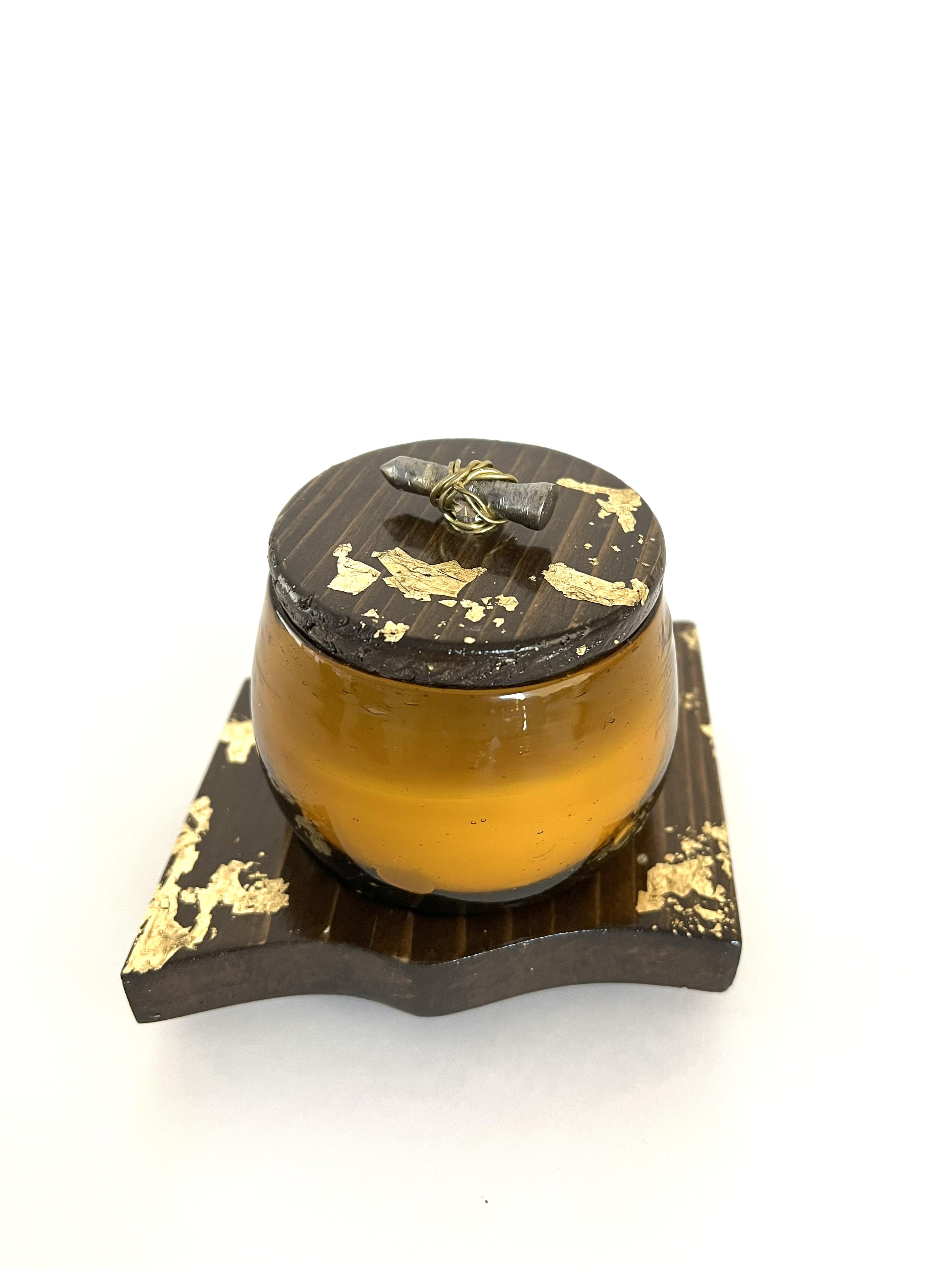 Scented Candle Holder - Amber Gold Collection