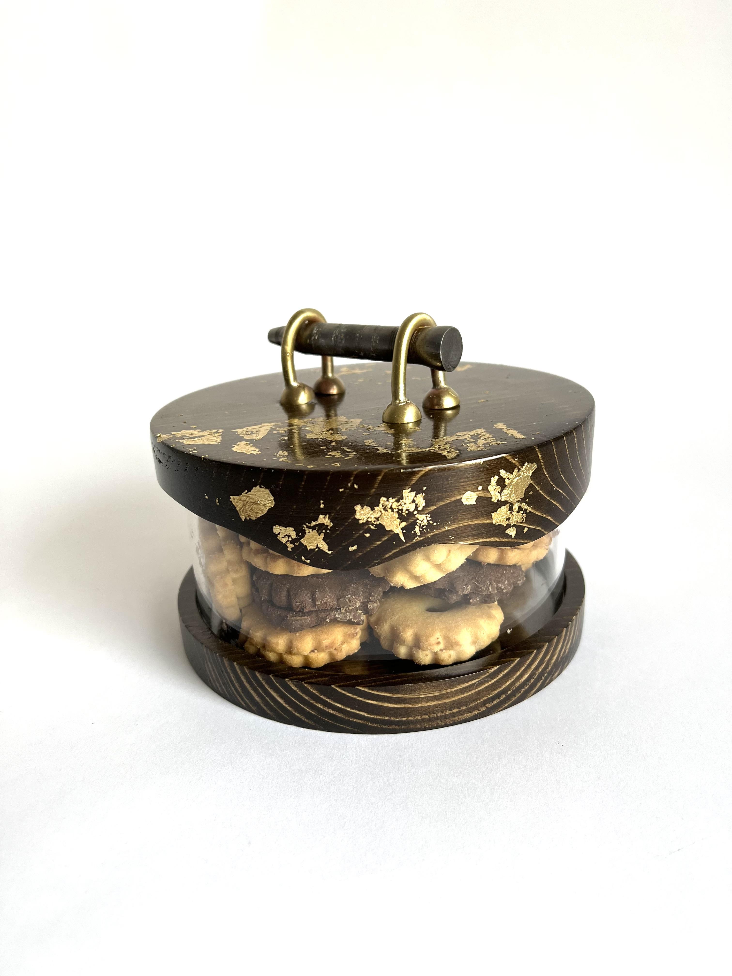 Wooden Box with Cover  - Amber Gold Collection
