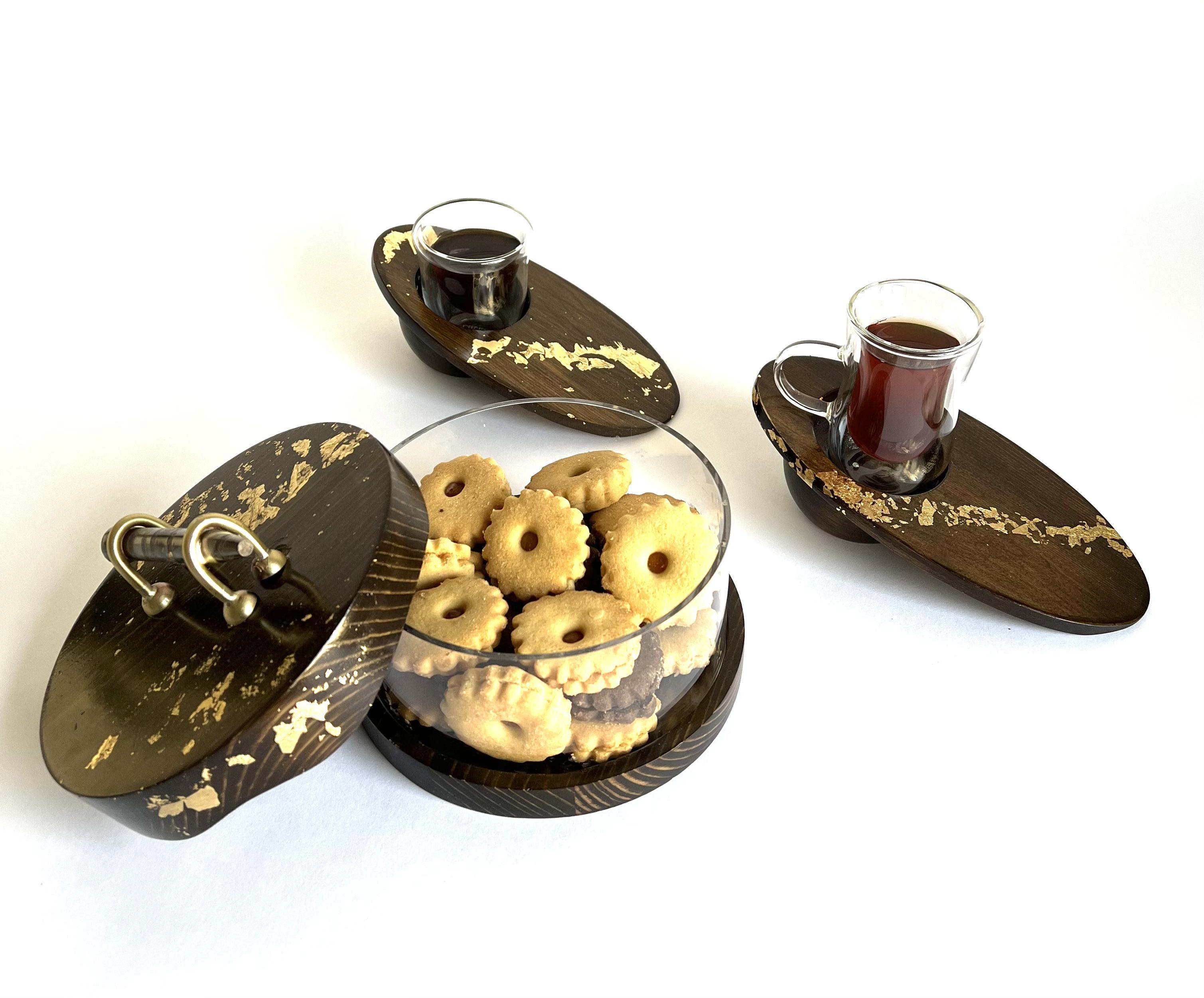 Wooden Box with Cover  - Amber Gold Collection