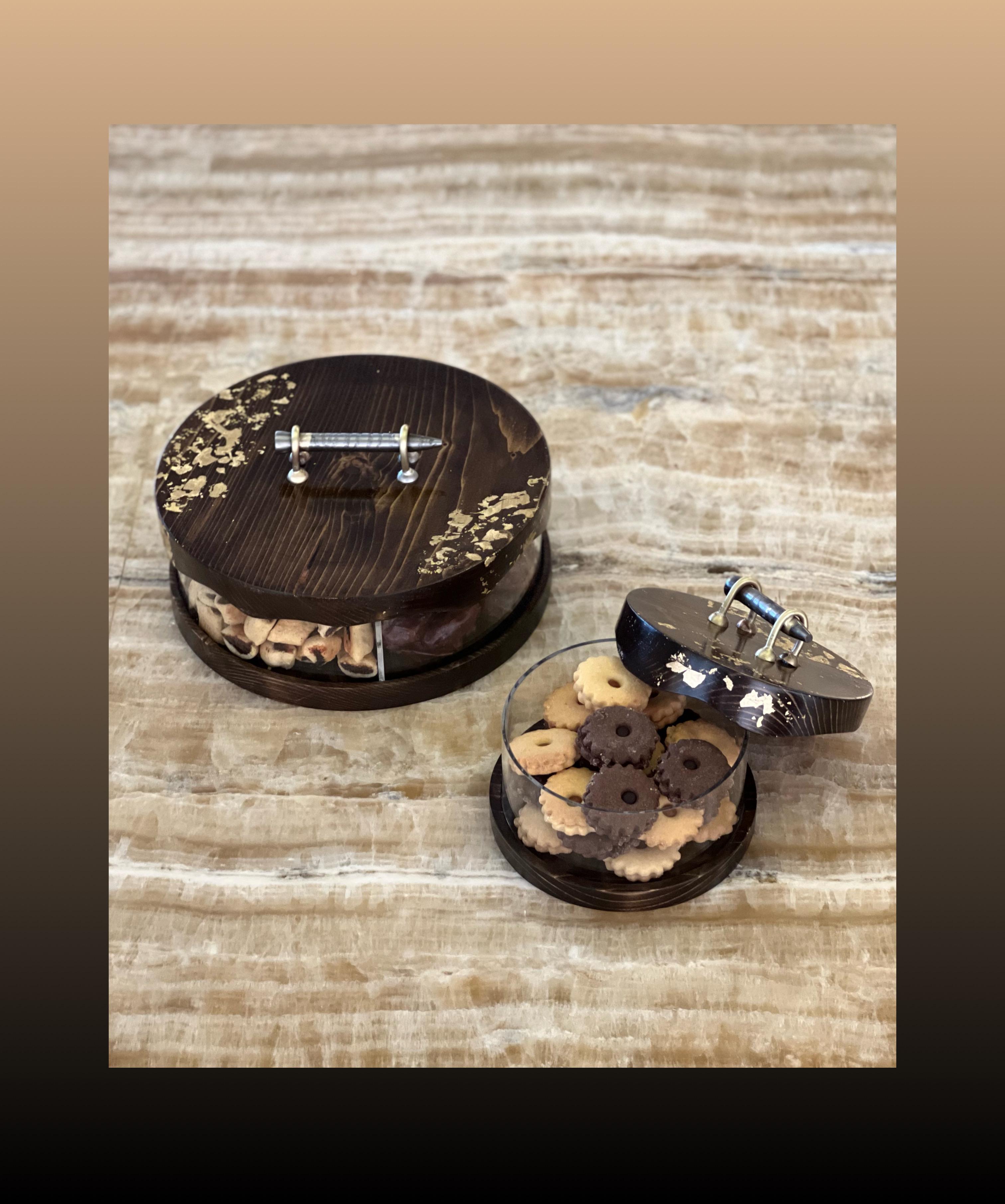 Wooden Box with Cover  - Amber Gold Collection