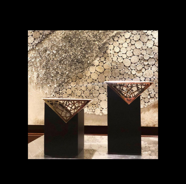 Wooden Metal Incense Burner - Triangular Collection