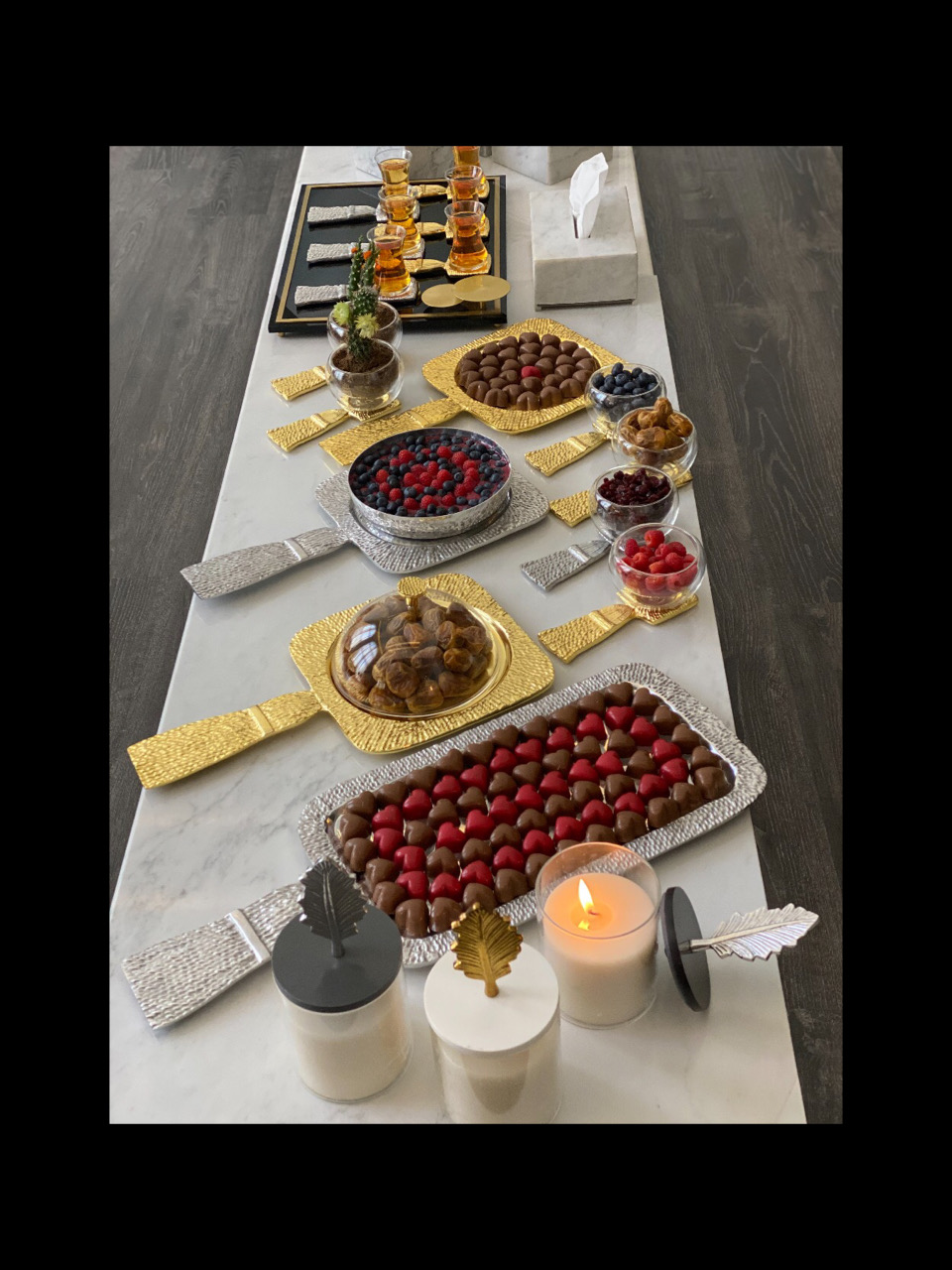 Metal Tassel Platter Rectangle Shaped - Tiffany Collection