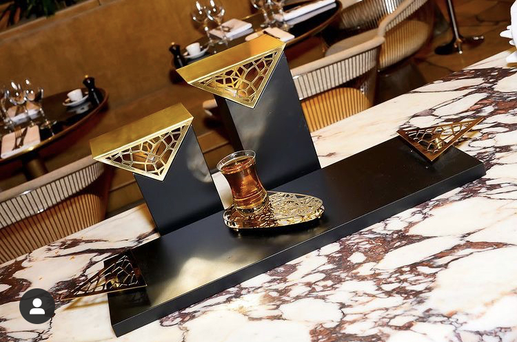 Wooden Box  with Metal Cover - Triangular Collection