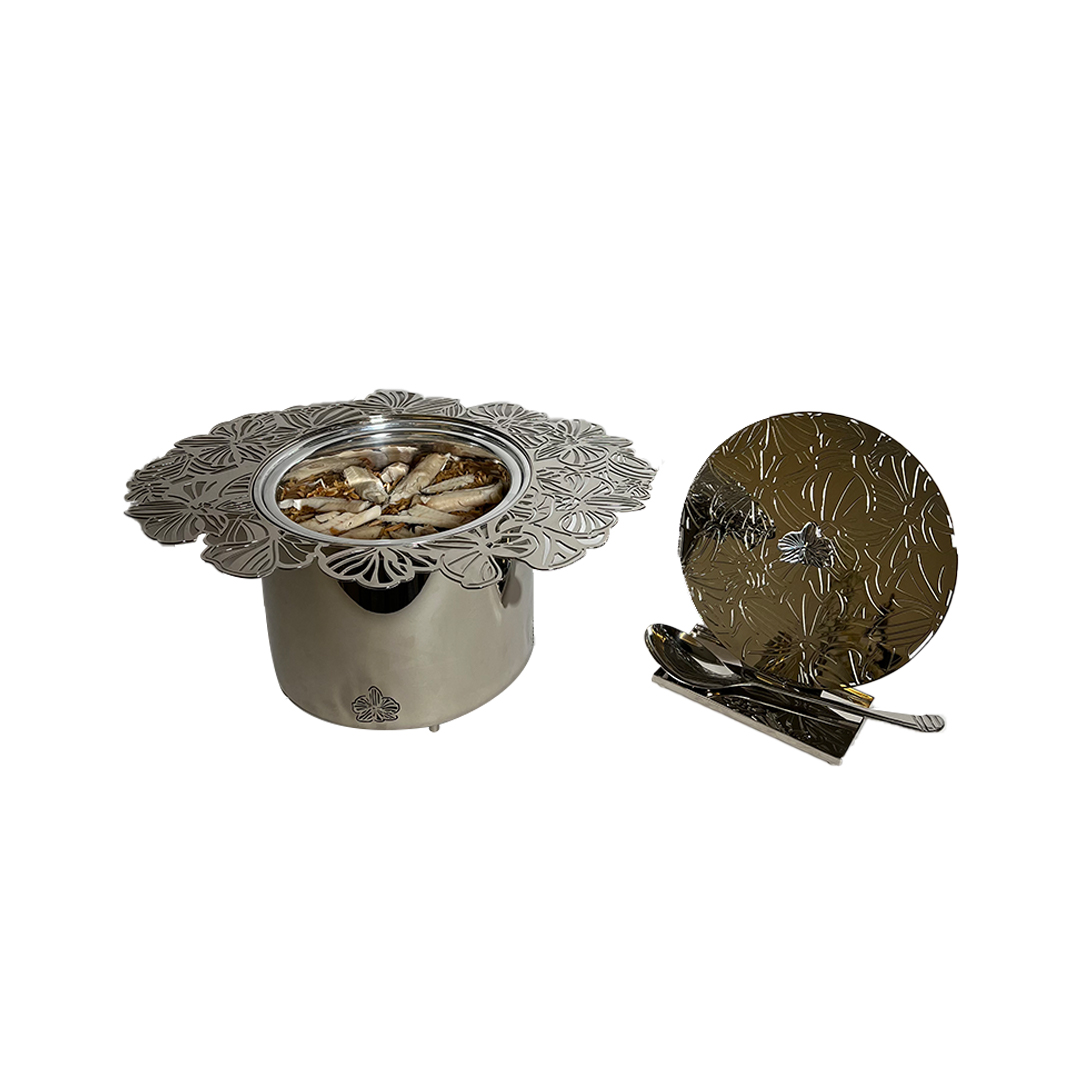 Brass Warmer With Brass Orchid Cover - The Orchid Collection