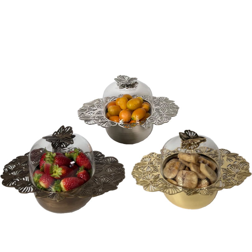 Brass Bowl with Acrylic Cover - The Orchid Collection