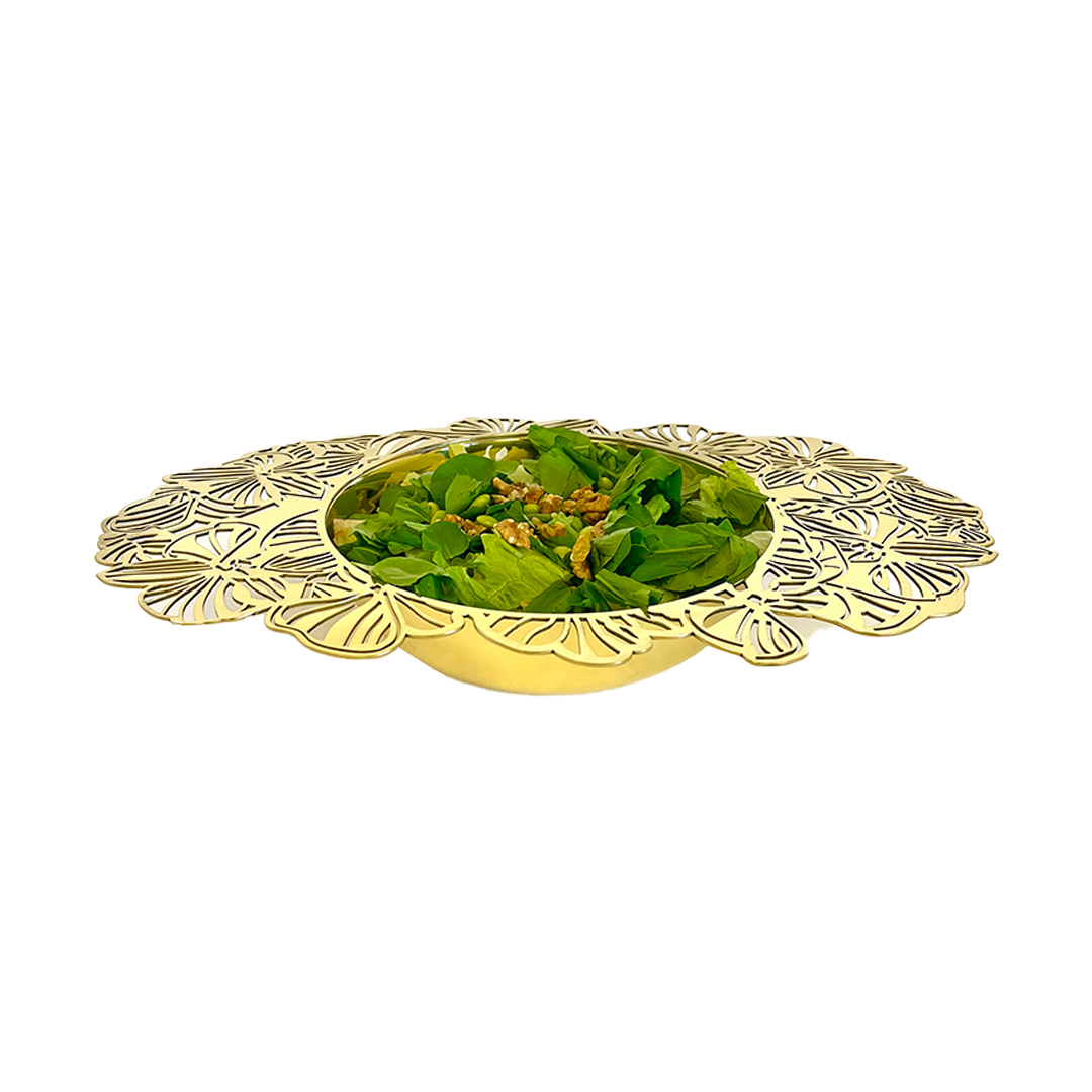 Brass Salad Bowl - The Orchid Collection