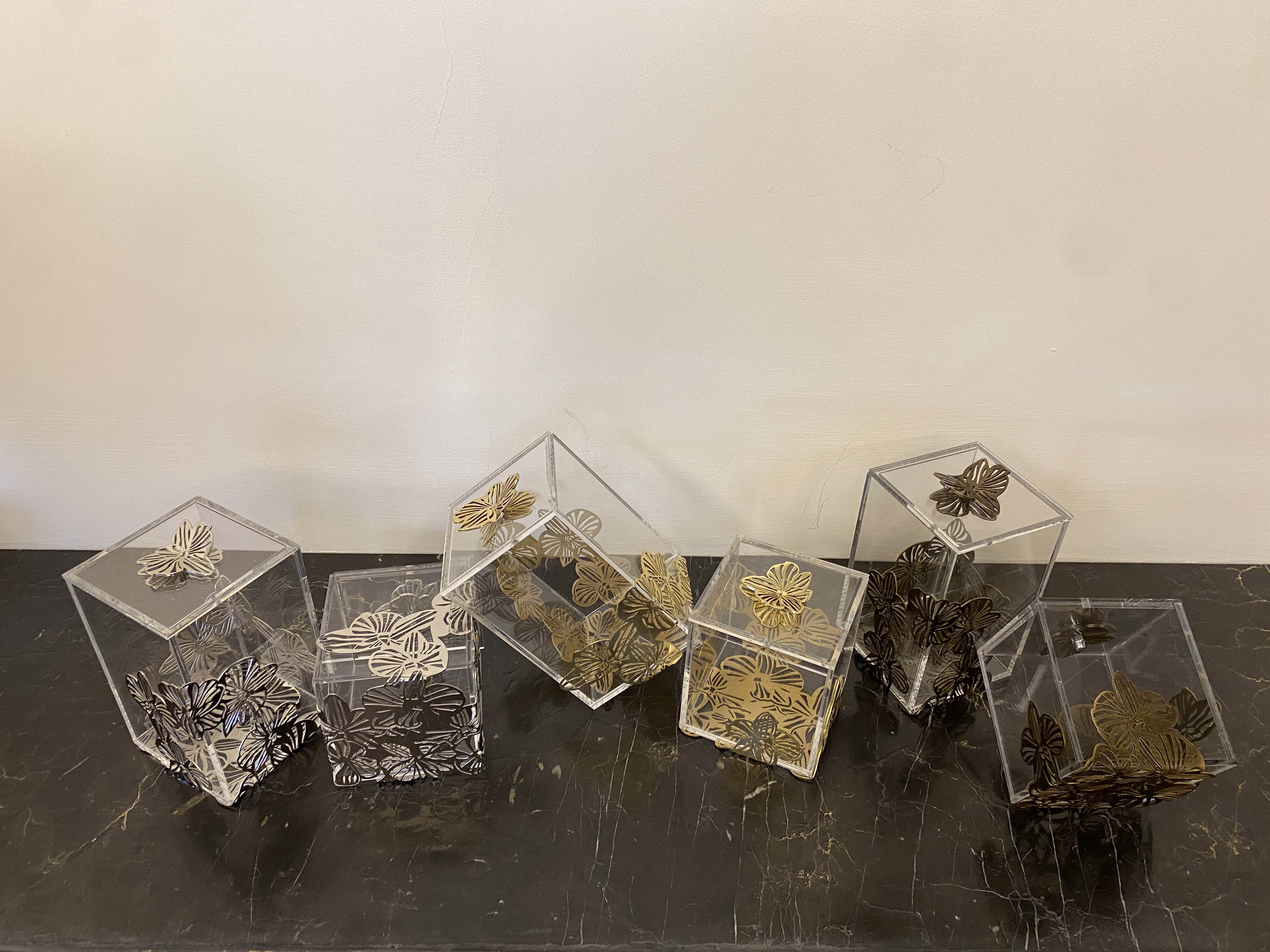 Acrylic Box with Brass Orchid Pattern – The Orchid Collection