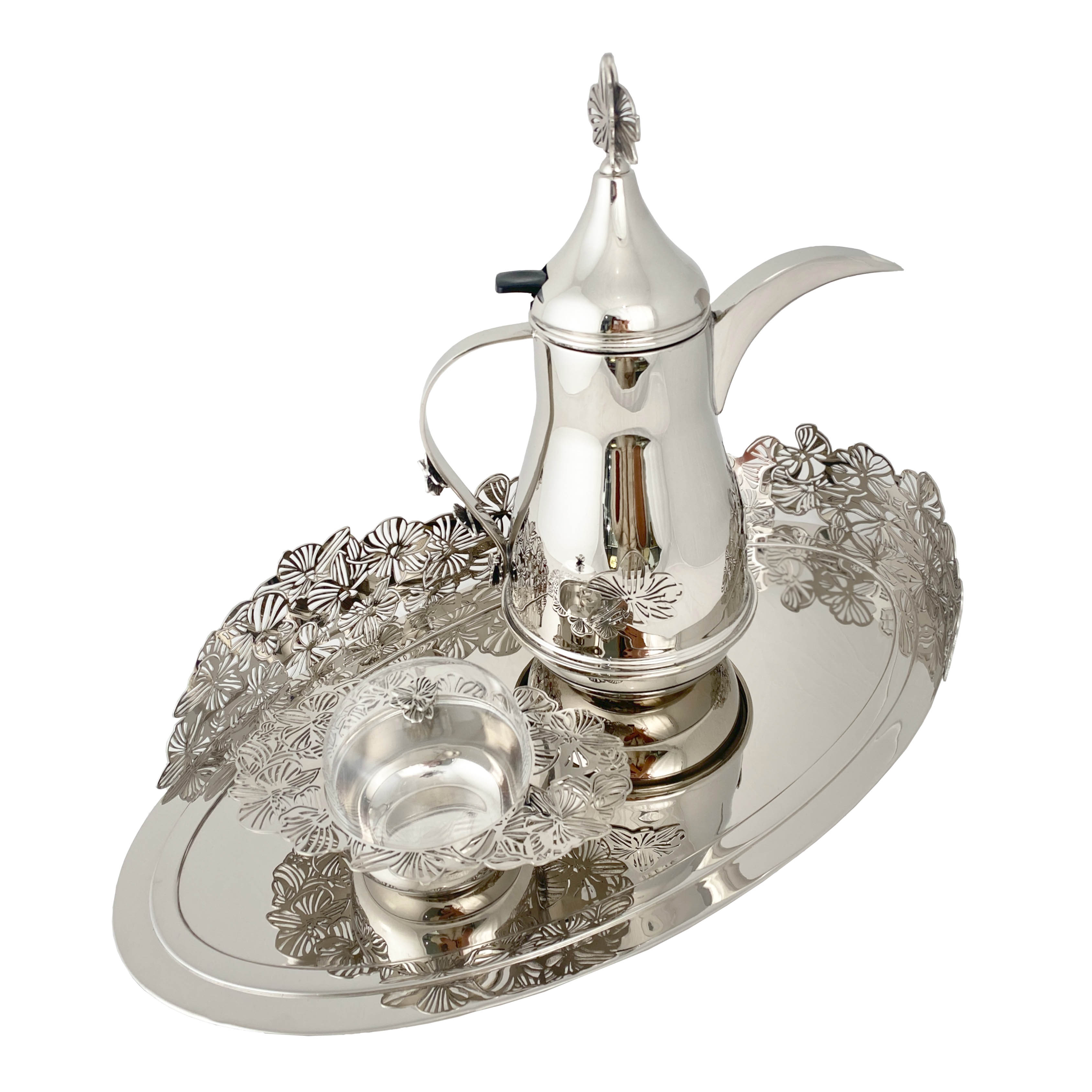Oval Tray Brass with Orchid Crown - The Orchid Collection