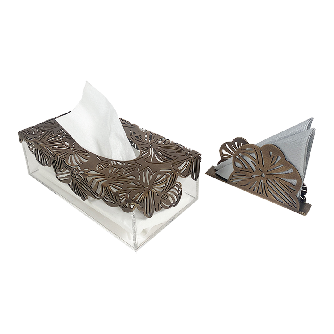 Brass Napkin Holder  - The Orchid Collection