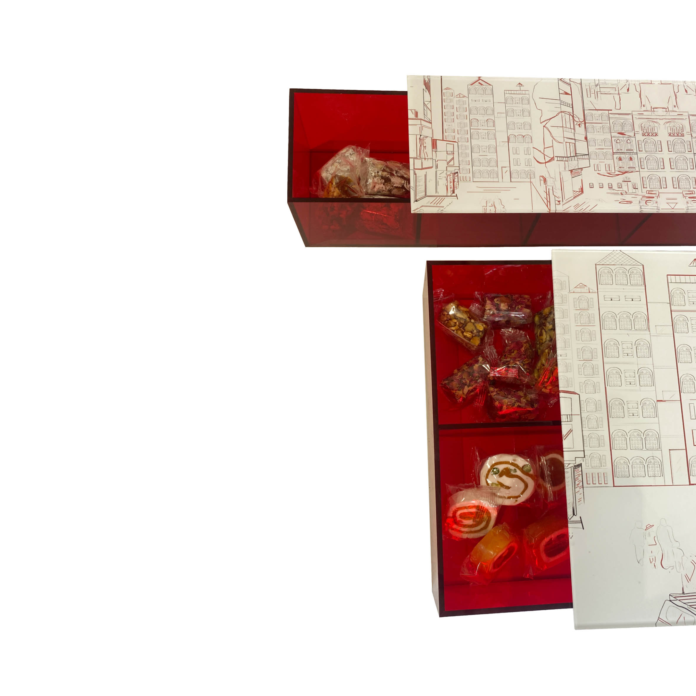 Rectangular Acrylic Box with Beirut Drawings - The Roots Collection
