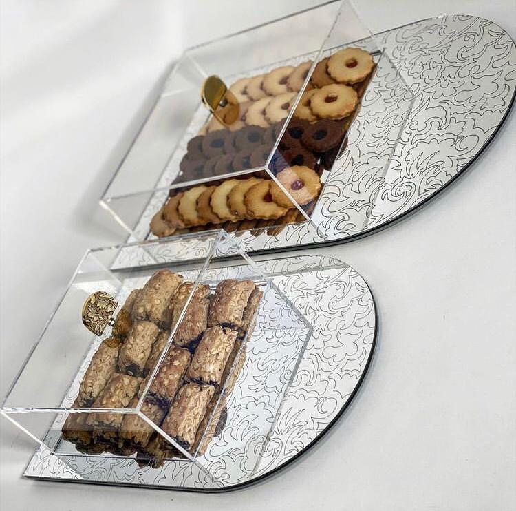Engraved Acrylic Plate Medium with Cover - Arcade Collection