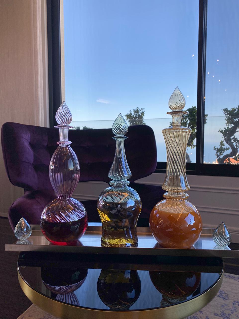 Crystal Handmade Juice Carafe (Set of 3 Pieces) - Crystal Collection