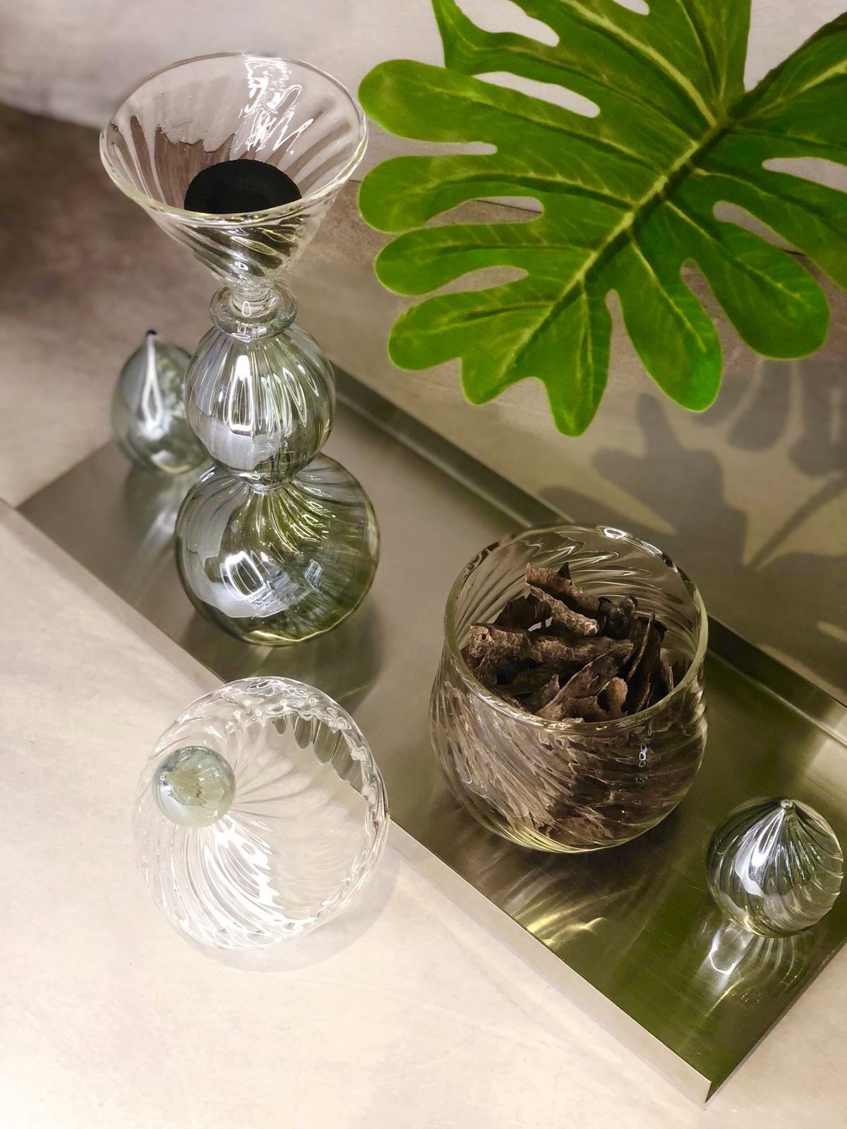 Crystal Handmade  Bowl With Cover - Crystal Collection