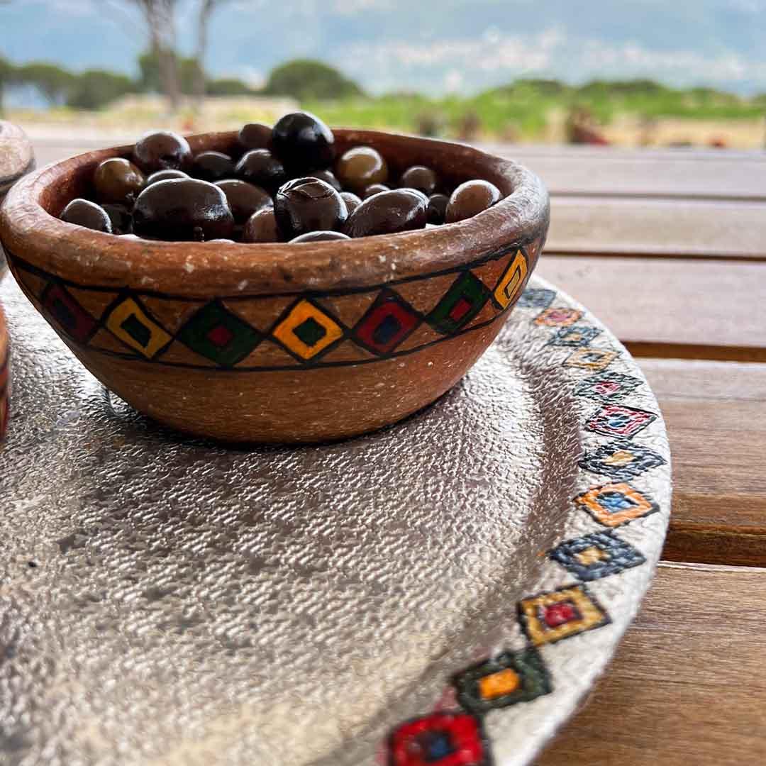 Large Round Tray with Bowls - Earth Collection