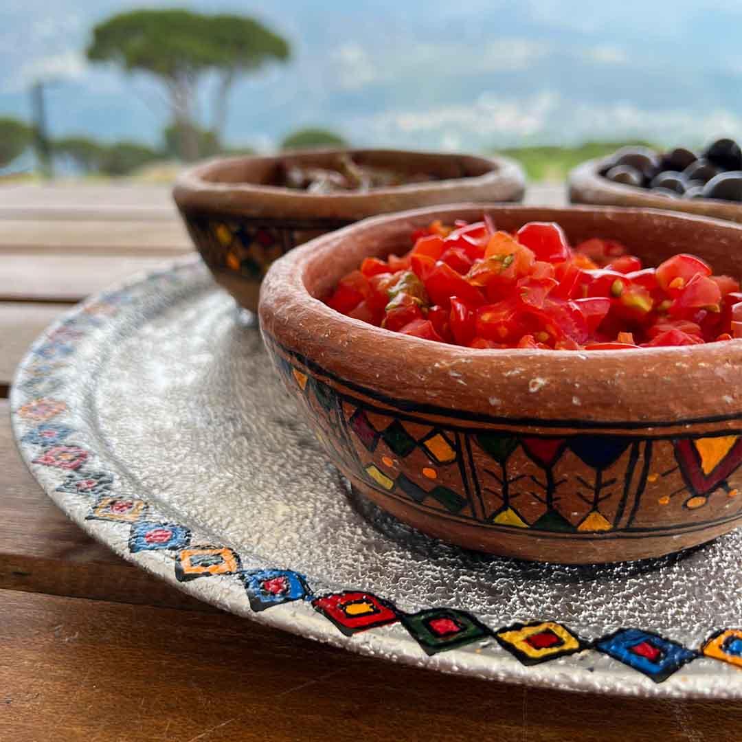 Large Round Tray with Bowls - Earth Collection