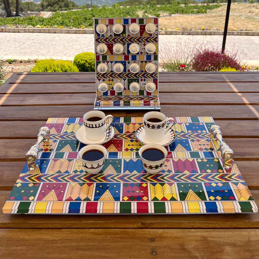 Arab Coffee Glass Set of 12 - Earth Collection