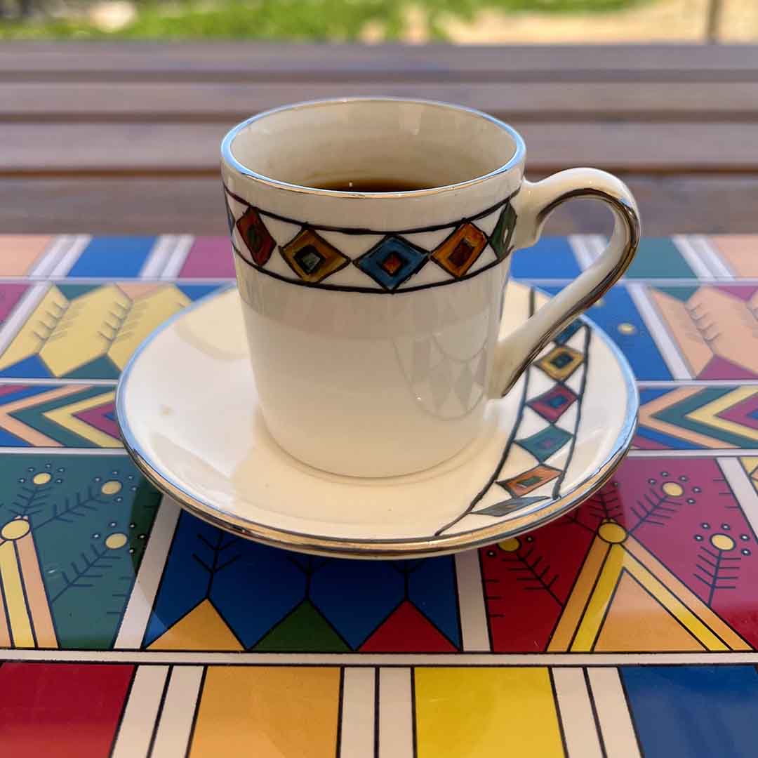 Turkish Coffee Glass Hand Painted (Set of 12) - Earth Collection