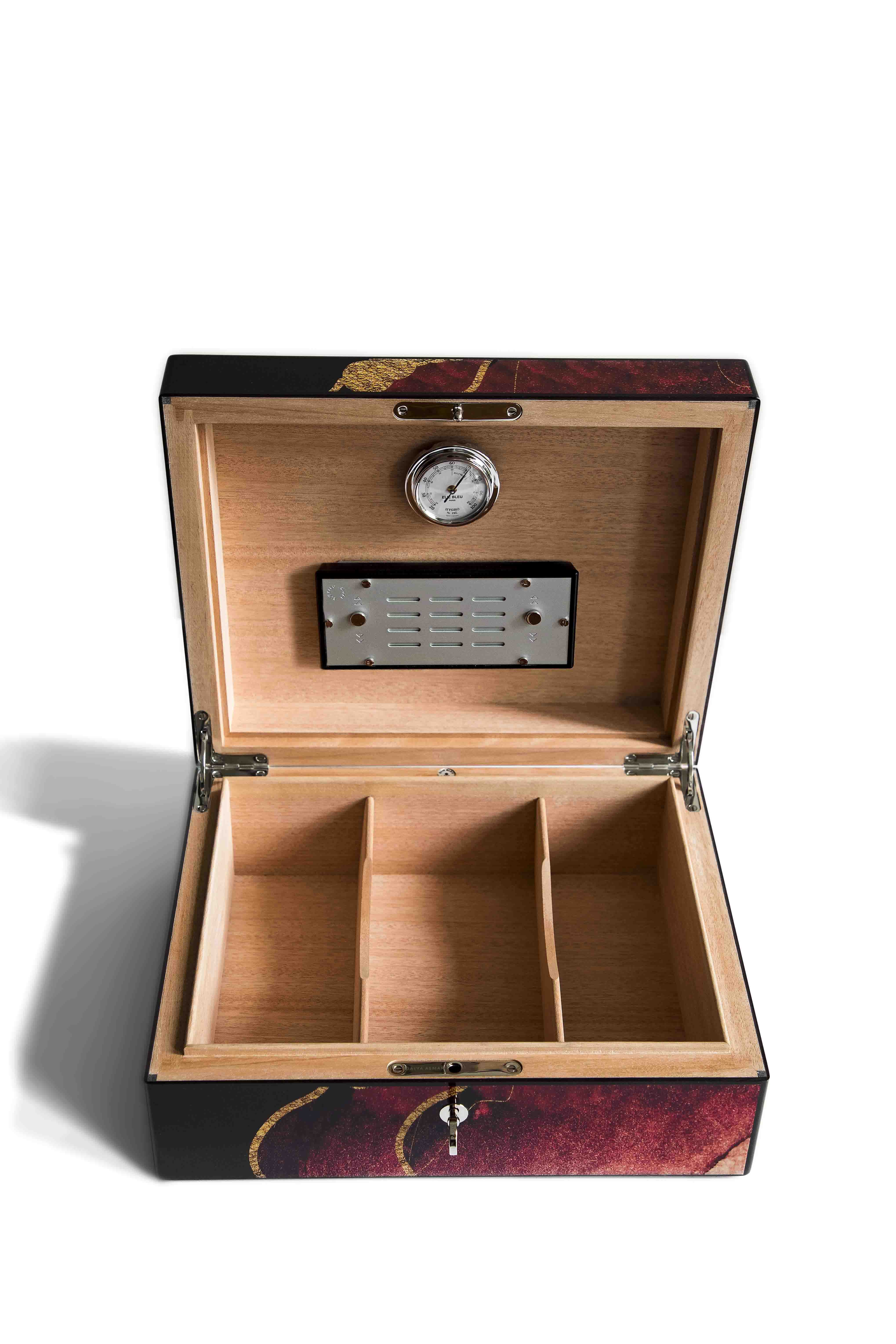 Humidor 75 Cigars Red - Elie Bleu Collection