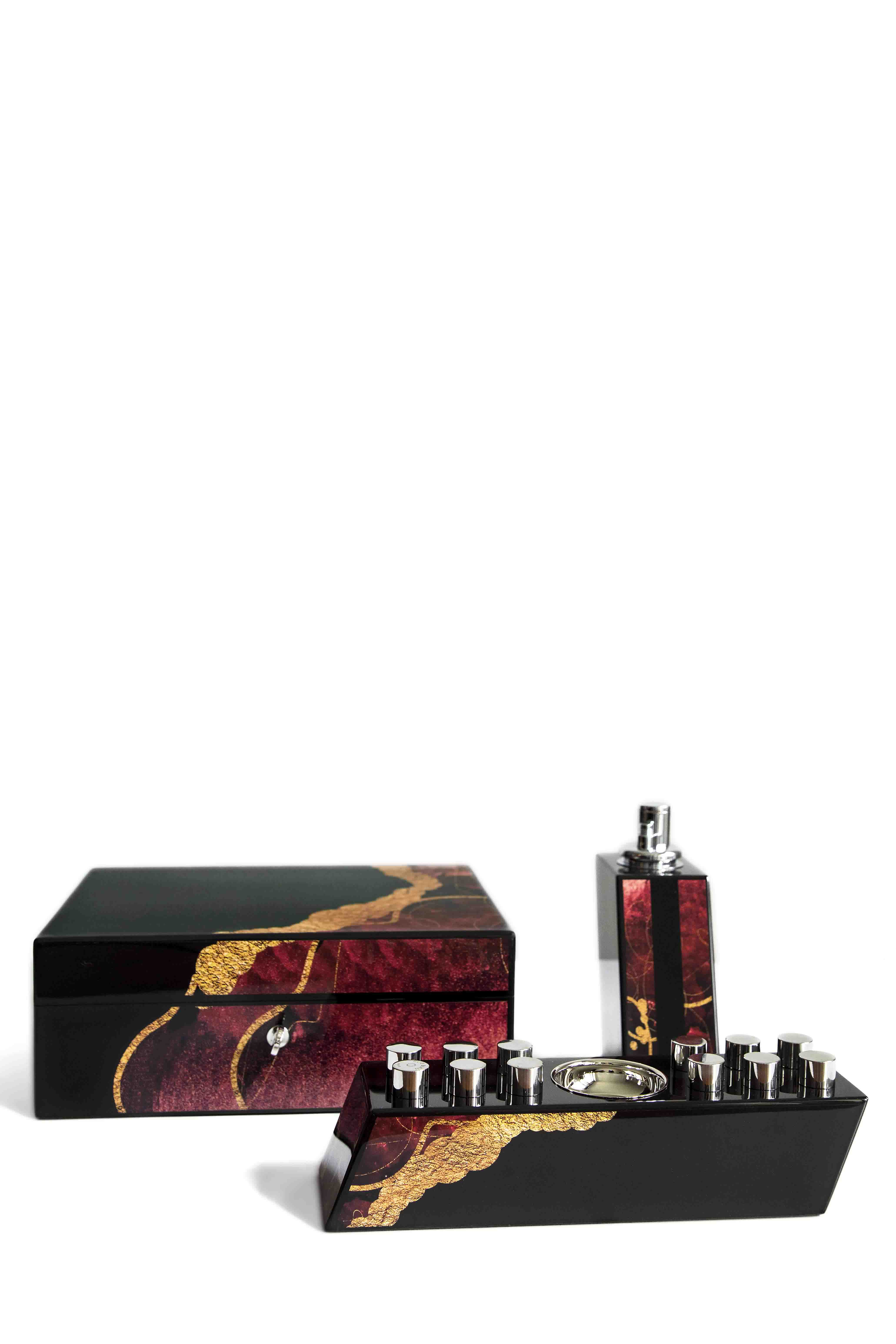 Humidor 75 Cigars Red - Elie Bleu Collection