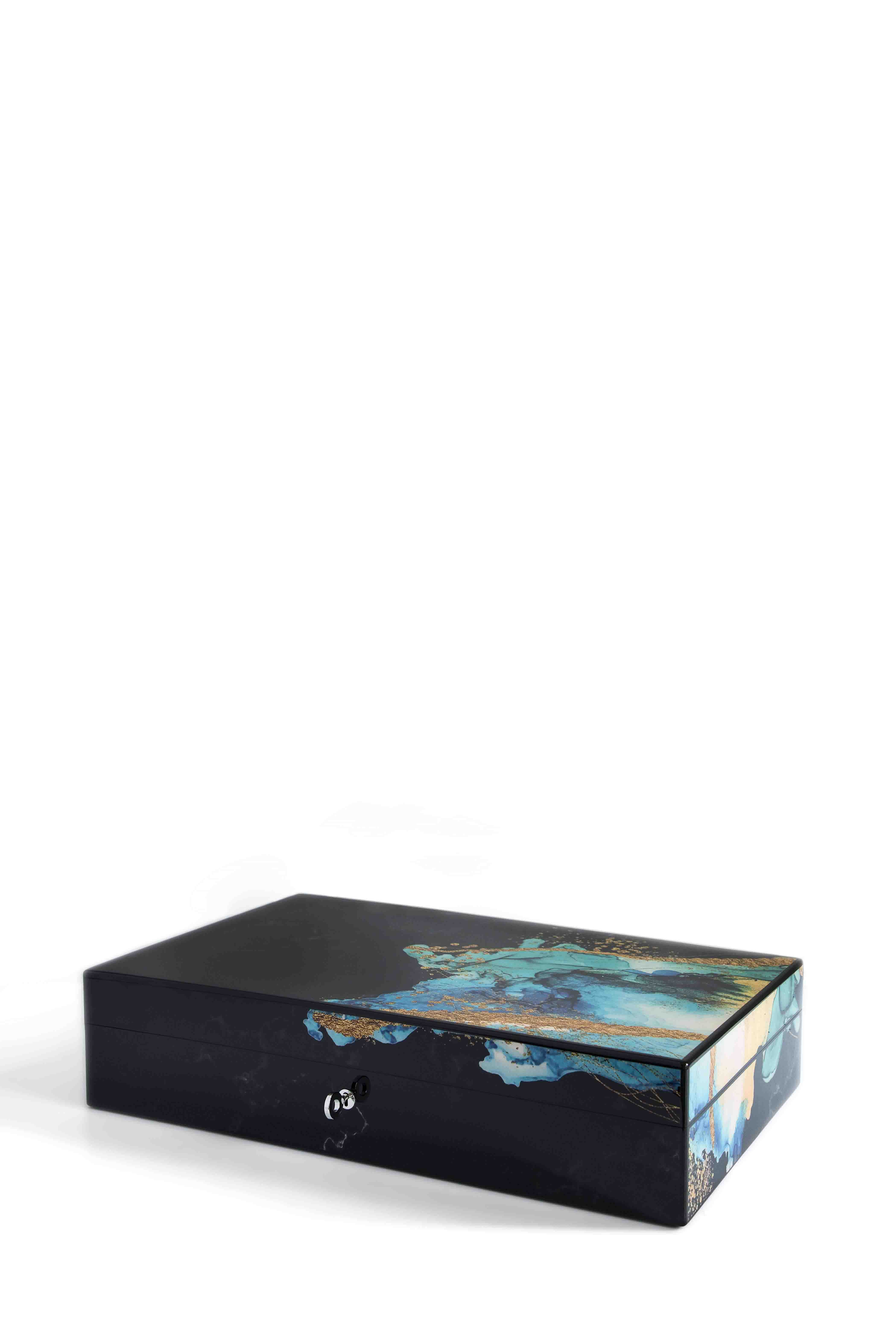 Humidor 110 Cigars Bleu - Elie Bleu Collection