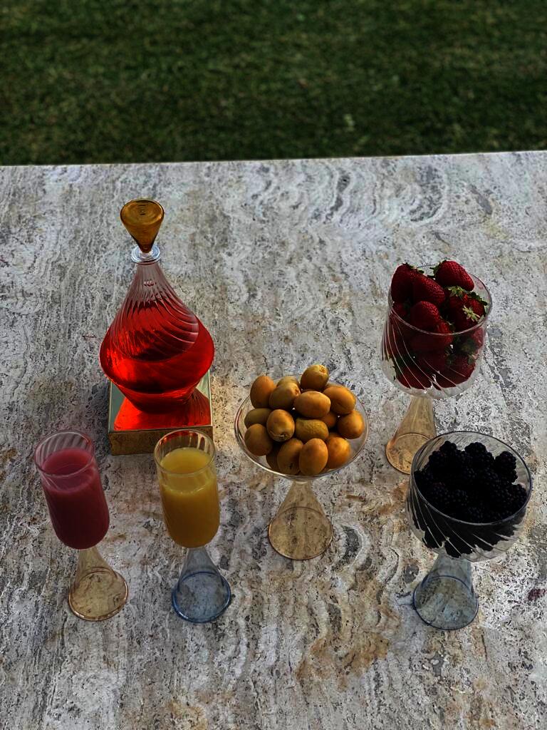 Crystal Hand Made Carafe With Metal Stand –  Positano Collection