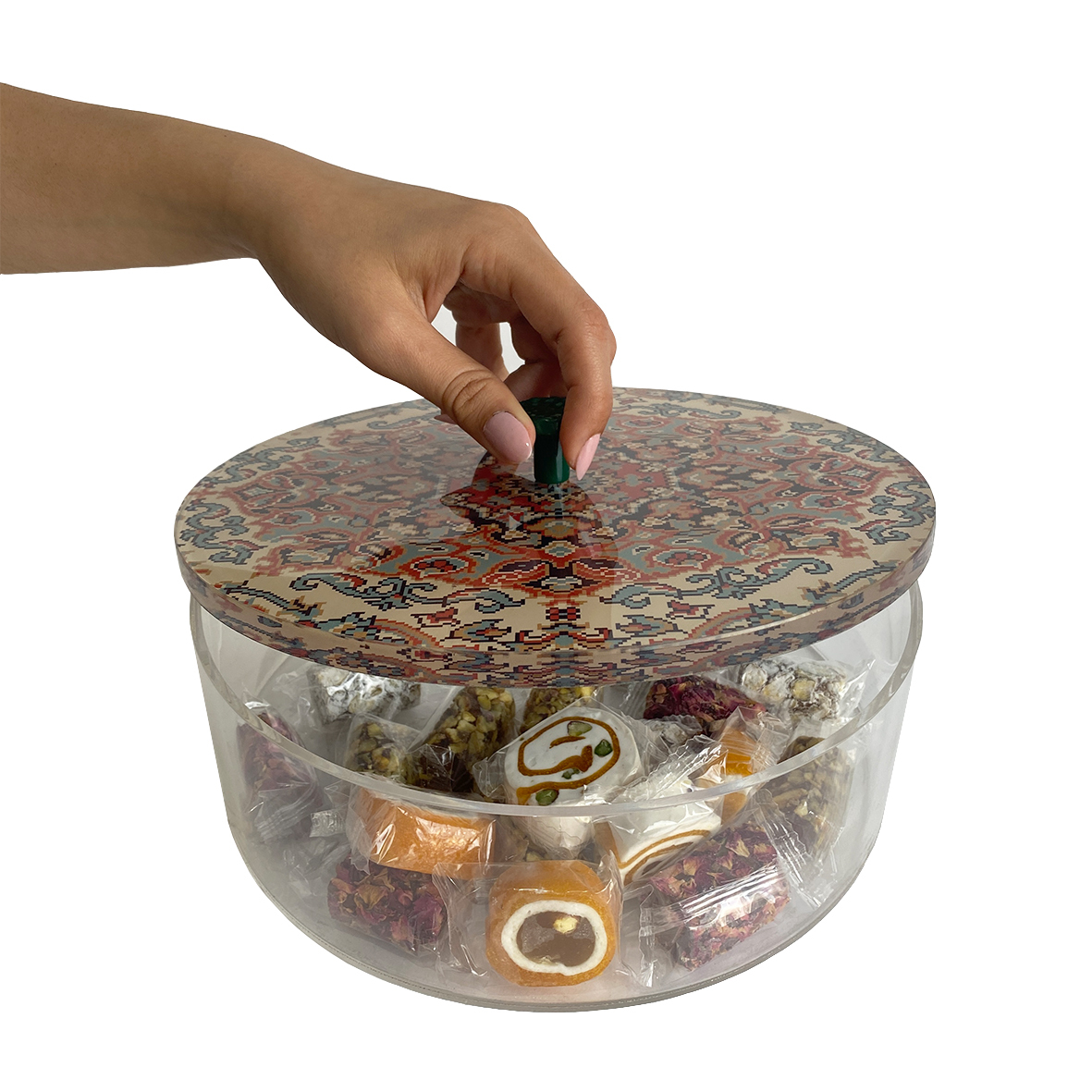Acrylic Round Box - Cashmere Collection