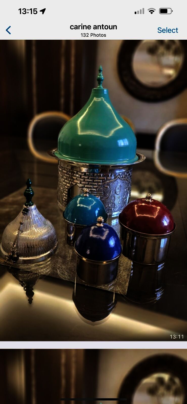 Brass Boxes with Colored Covers -  Oriental Beads Collection