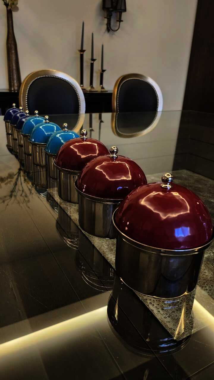 Brass Boxes with Colored Covers -  Oriental Beads Collection