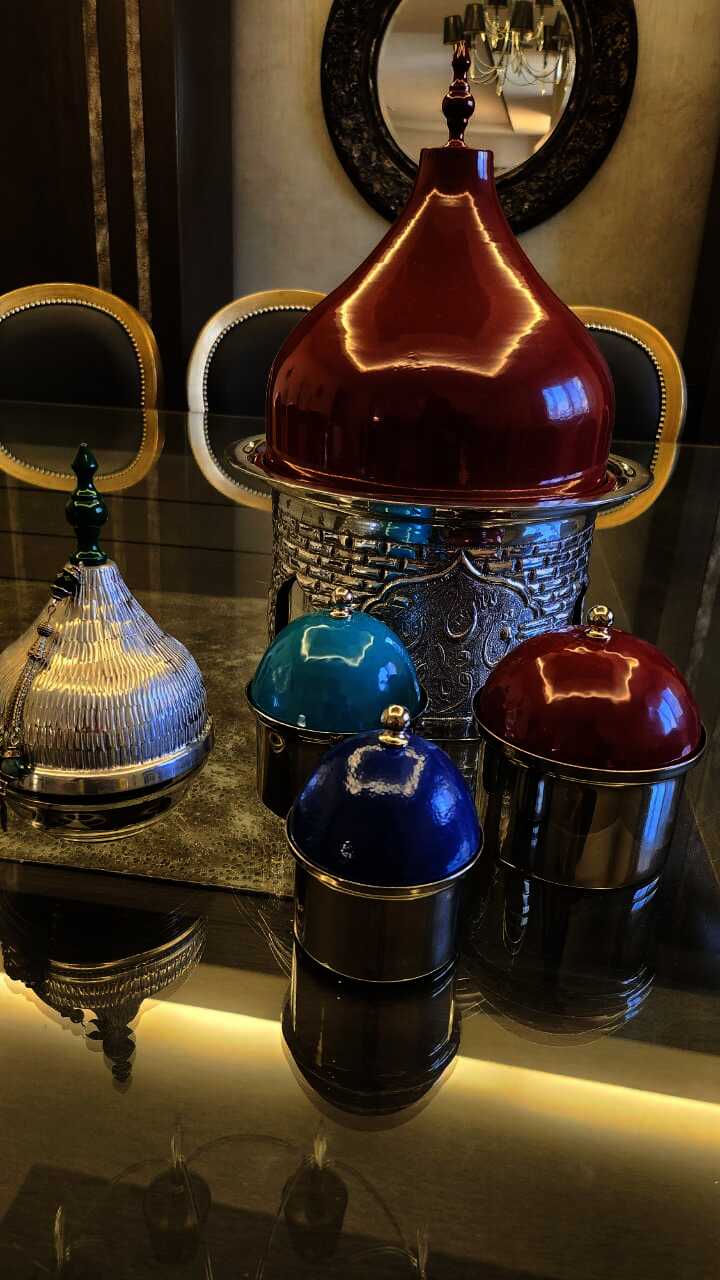 Brass Boxes with Colored Covers -  Oriental Beads Collection