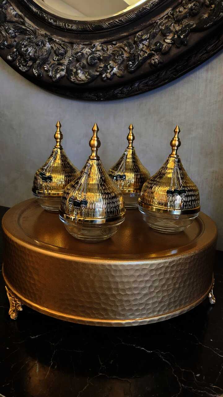 Oriental Bowl with Beads Handle - Oriental Beads Collection