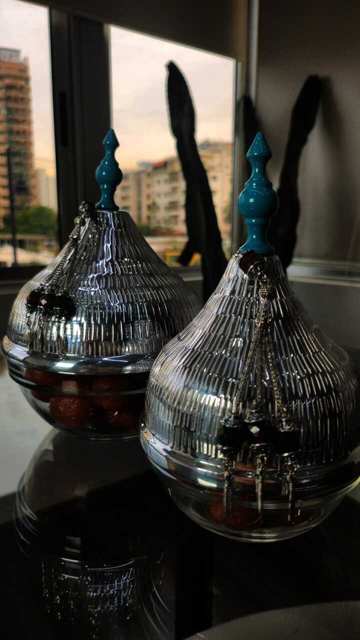 Oriental Bowl with Beads Handle - Oriental Beads Collection