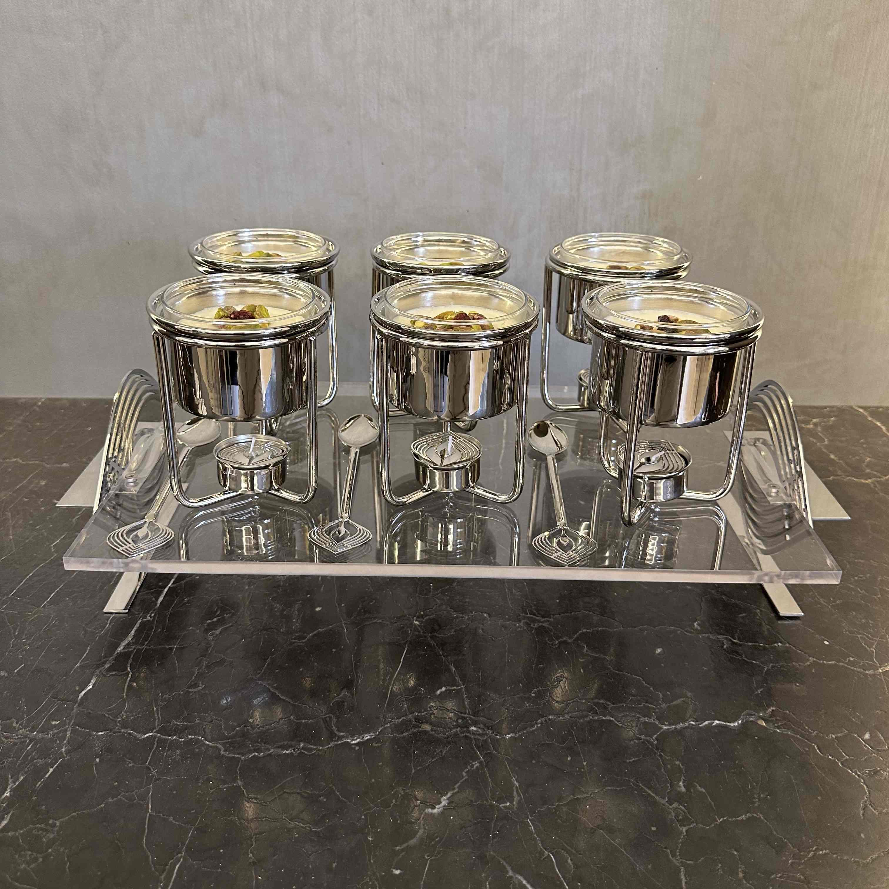Acrylic Tray with Brass handles