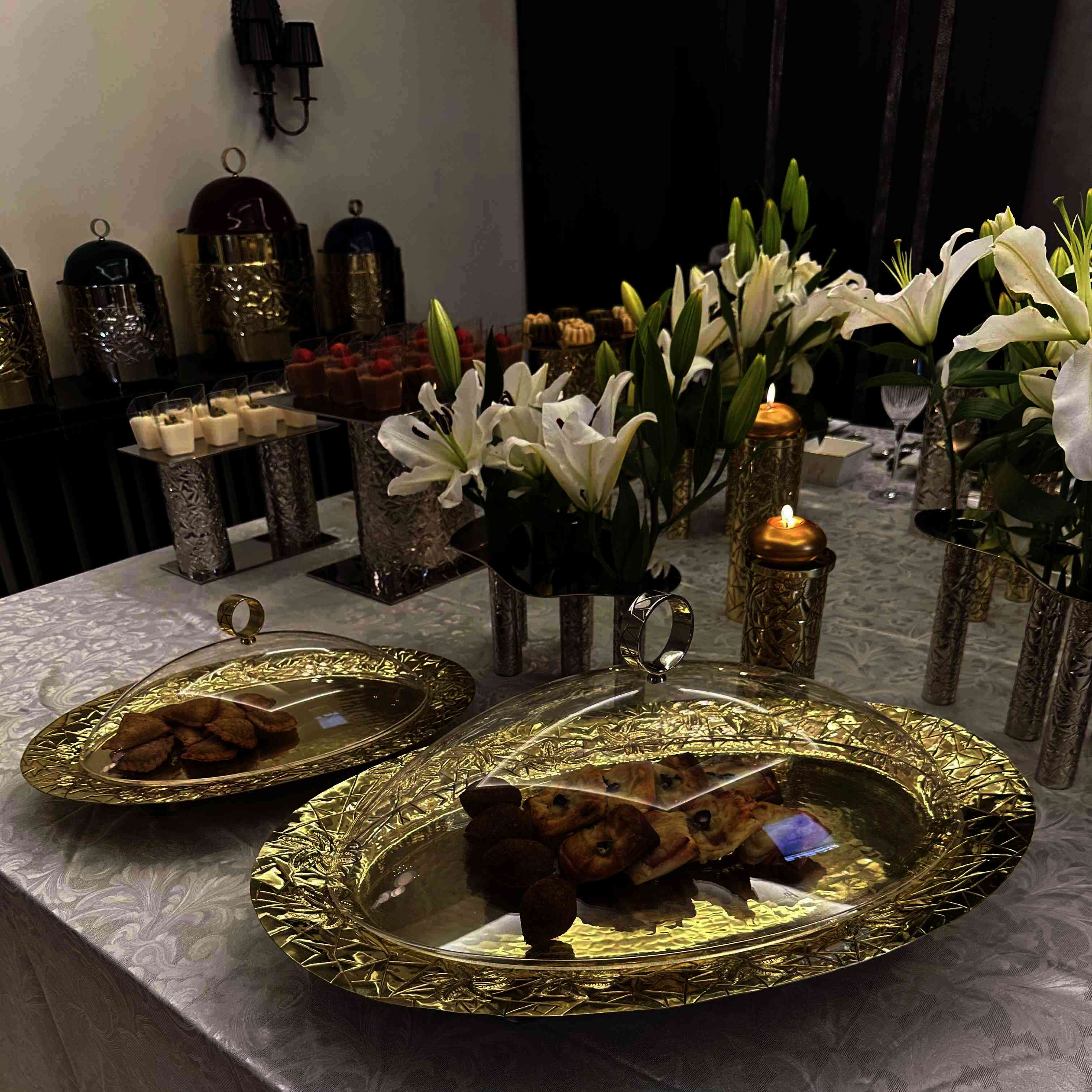 Brass Platter with Acrylic Cover