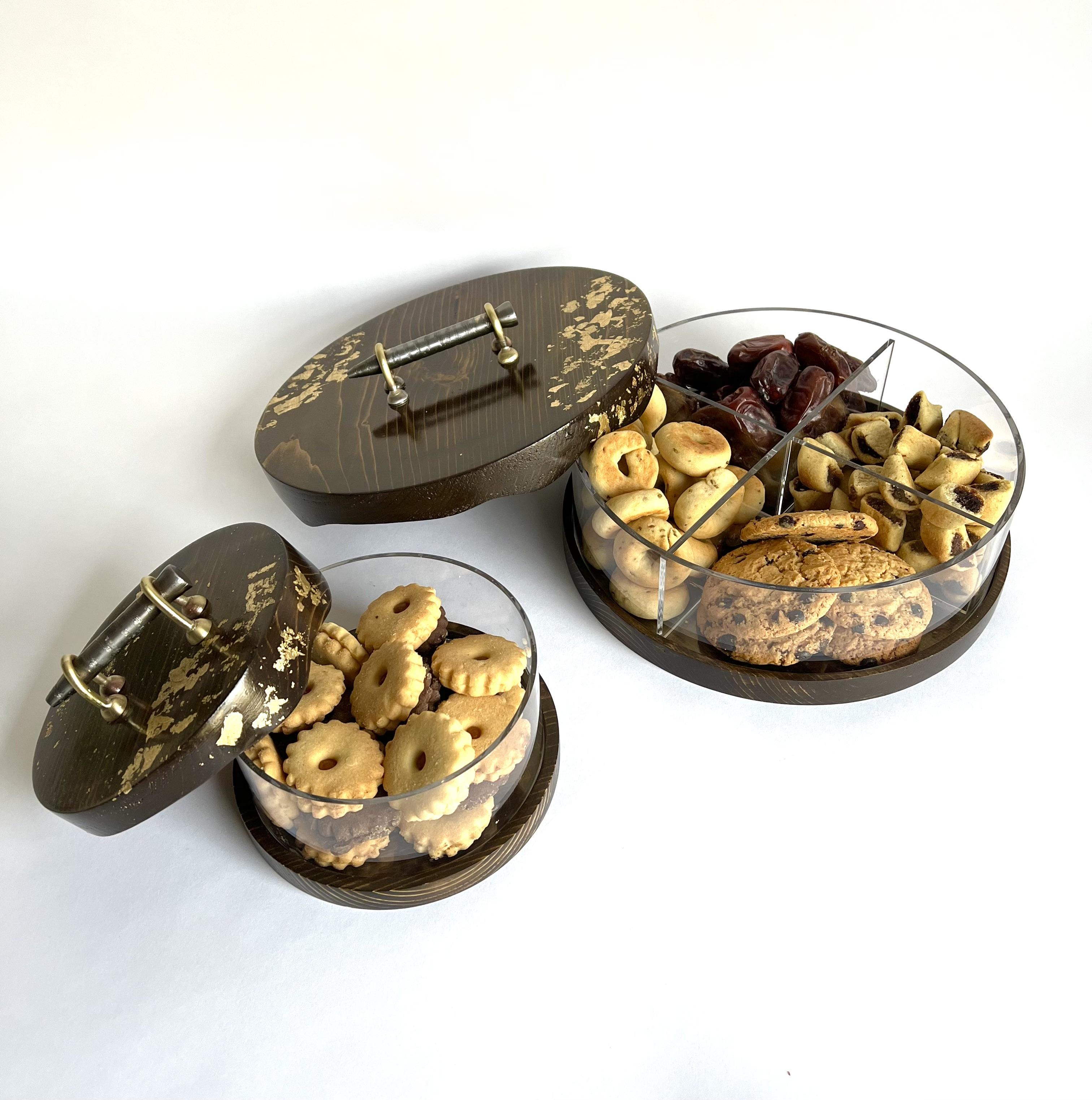 Wooden Box with 4 compartments