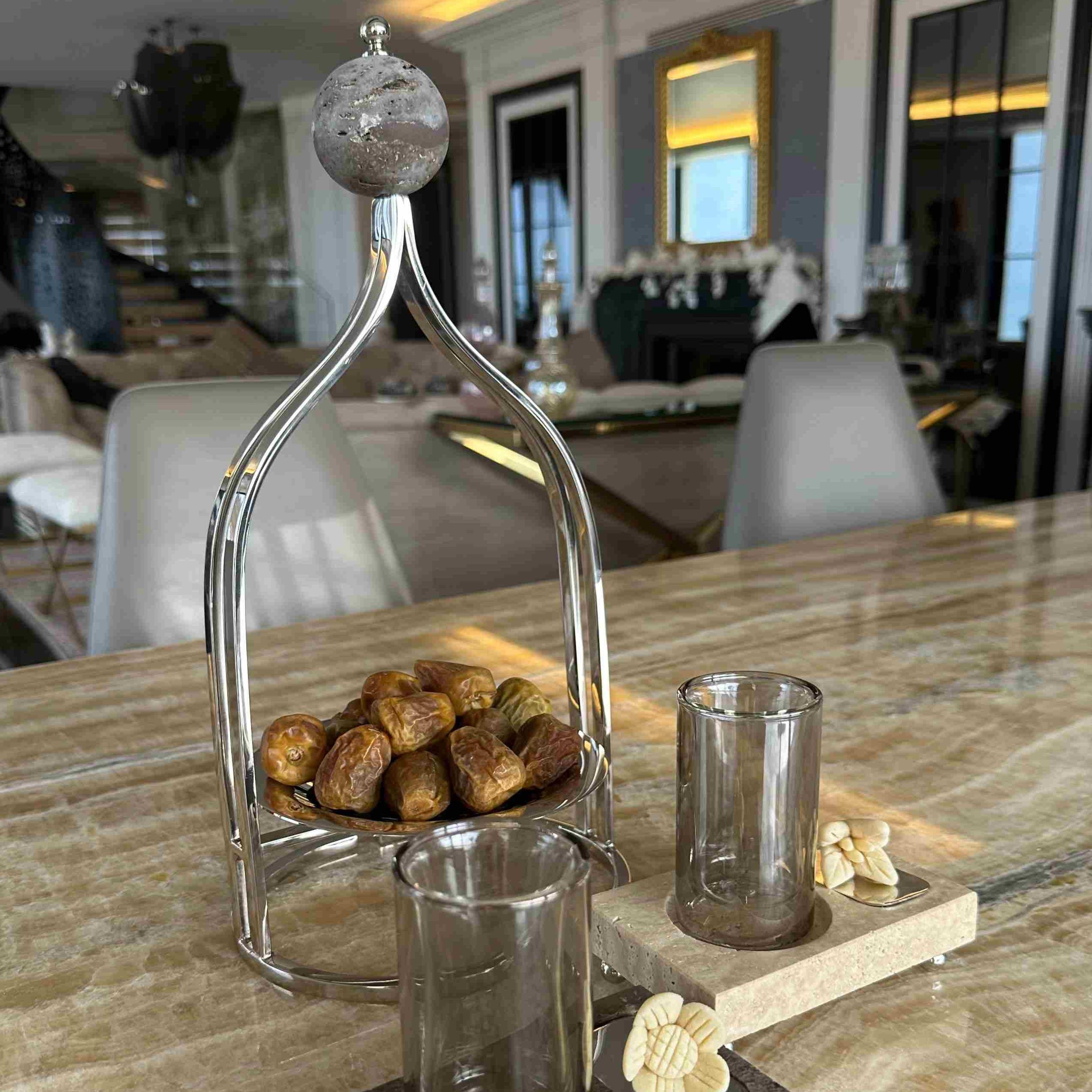 Glass Tea Cup with Marble base