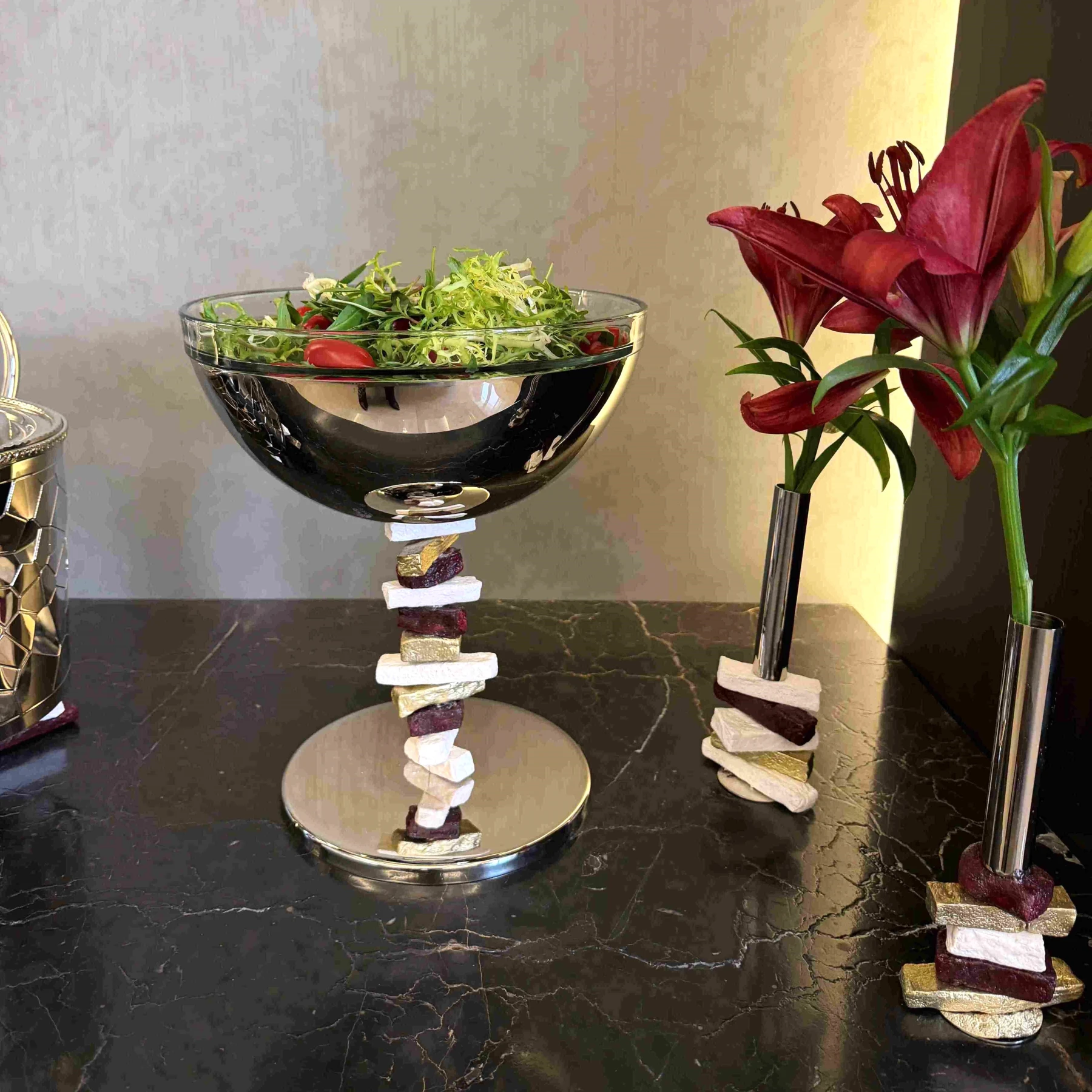 Brass Salad Bowl - Celestia Collection