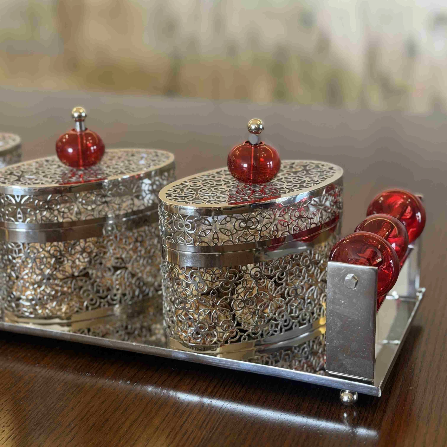 Tray with 3 boxes-  NOOR Collection