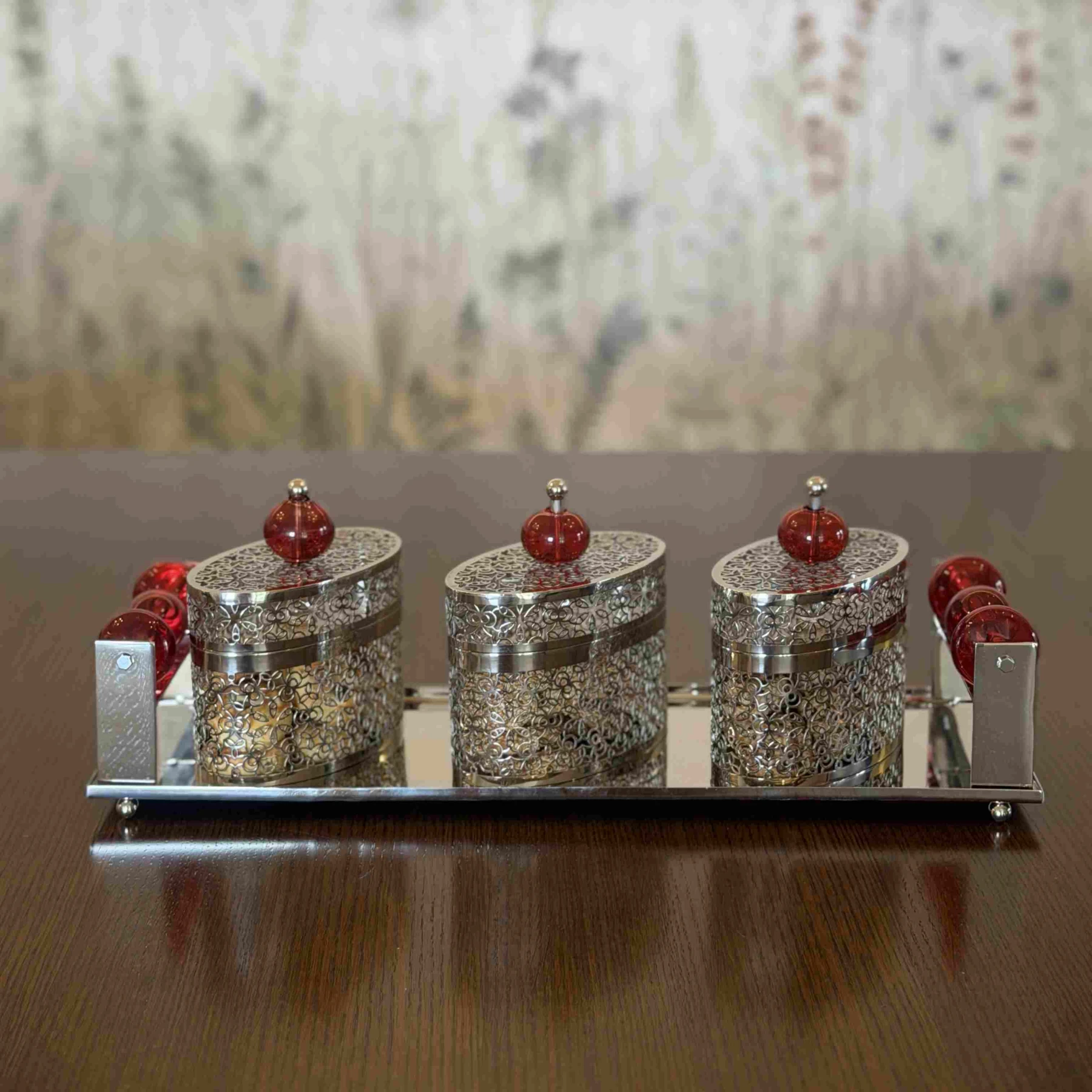 Tray with 3 boxes-  NOOR Collection