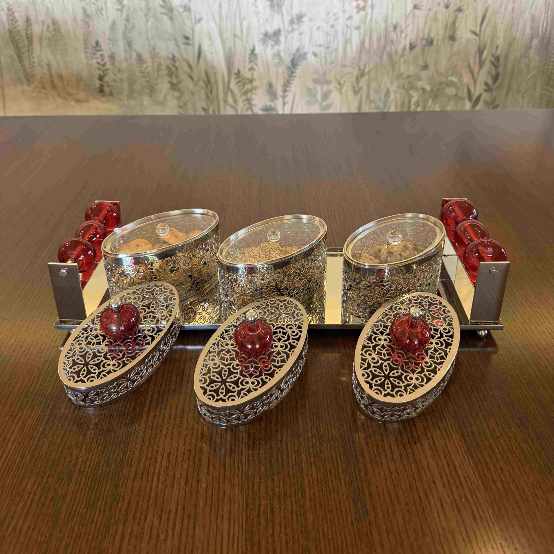 Tray with 3 boxes-  NOOR Collection