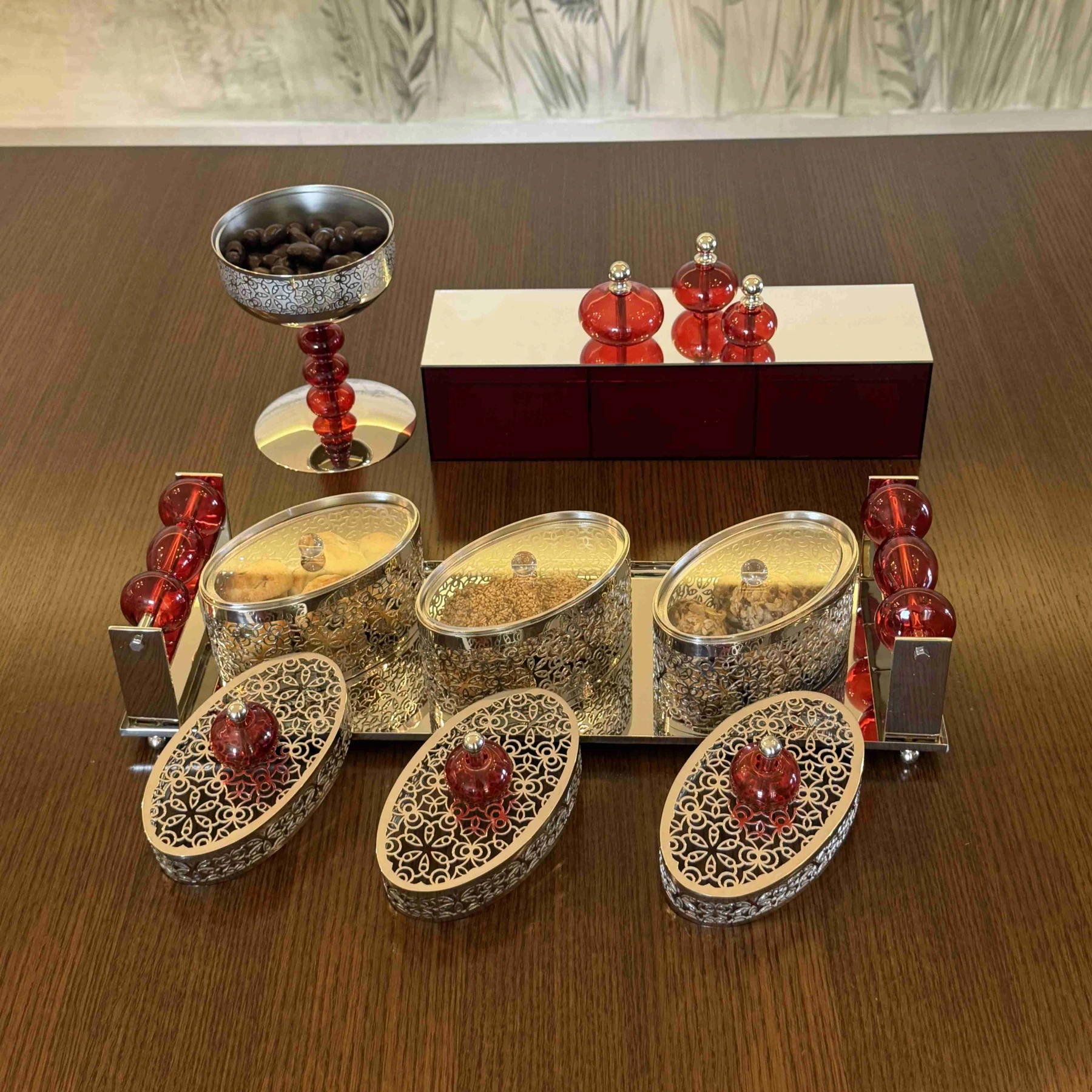 Tray with 3 boxes-  NOOR Collection