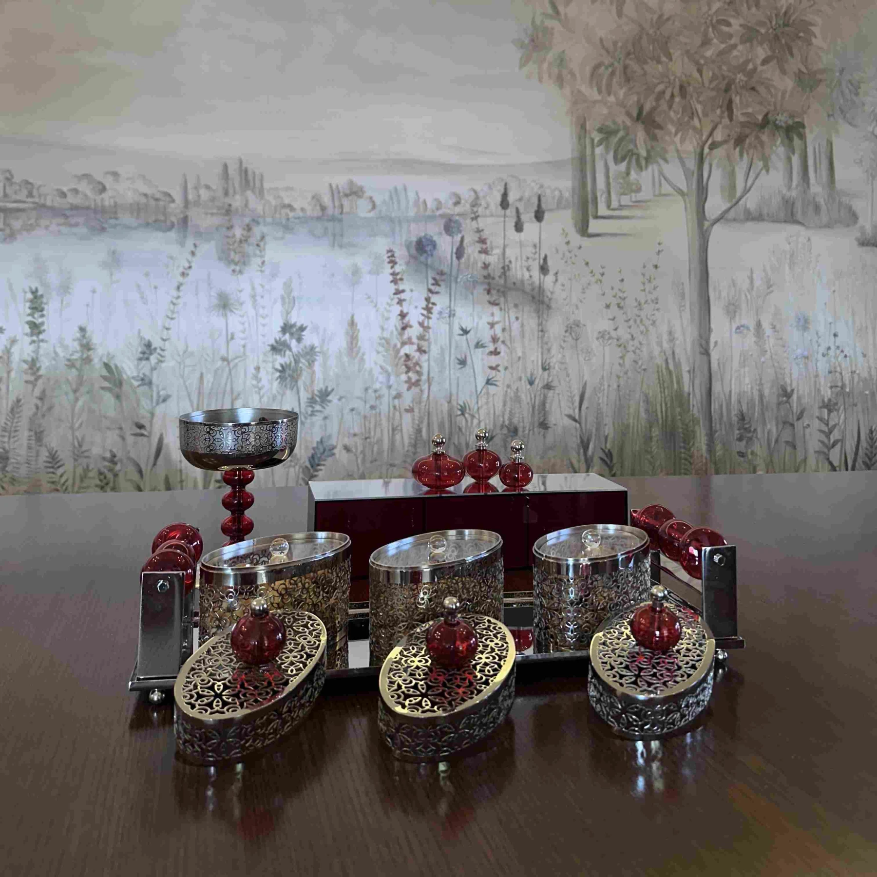 Tray with 3 boxes-  NOOR Collection